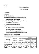 Đề kiểm tra một tiết học kì I Tin học lớp 7 (Kèm đáp án)